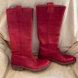 Women’s  KicKers 70 red leather boots